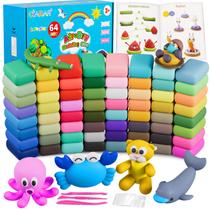 Kit de argila de modelagem CiaraQ 64 cores Air Dry com ferramentas para crianças Kit de argila de modelagem CiaraQ 64 cores Air Dry com ferramentas para crianças