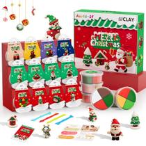 Kit de argila seca Air Dry Tema de Natal Aestd-ST com ferramentas