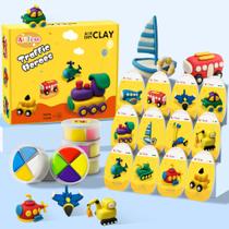 Kit de argila seca ao ar livre ARTPAR Kids Traffic Modeling Magic Clay