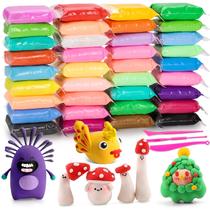 Kit de argila seca ao ar livre EDIFON, argila de modelagem de 36 cores com ferramentas