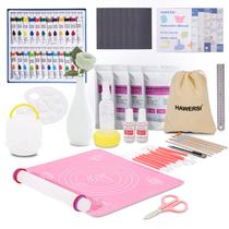 Kit de argila seca ao ar livre HAWERSI 4,4 kg, 66 unidades, conjunto de ferramentas de pintura Kit de argila seca ao ar livre HAWERSI 4,4 kg, 66 unidades, conjunto de ferramentas de pintura