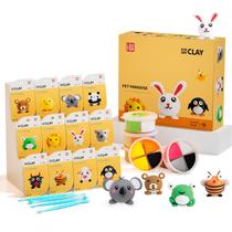Kit de argila seca ao ar livre LOUFOR Modeling Clay Kids com ferramentas e tutor
