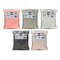 Kit de Argila Verde, Rosa, Branca, Preta e Vermelha 200g