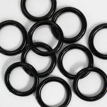 Kit De Argolas Pequenas Plásticas 2,7cm Preta Para Artesanato 50 Peças