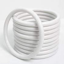 Kit de Argolas Plásticas 79mm Brancas Para Artesanatos Madalas 30 Peças Kit de Argolas Plásticas 79mm Brancas Para Artesanatos Madalas 30 Peças