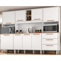 Kit de Armários para Cozinha Mdp 8 Portas 3 Gavetas Apollo