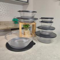 Kit de Armazenamento Tupperware 7 Peças Design Preto Kit de Armazenamento Tupperware 7 Peças Design Preto