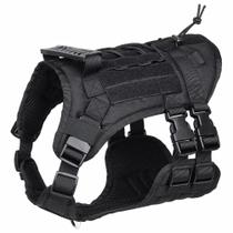 Kit de Arnês Tático Preto para Cães de Médio Porte Kit de Arnês Tático Preto para Cães de Médio Porte