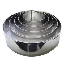 Kit De Aro Cortador Redondo Alto 5 Peças Margepan Assadeiras