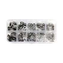 Kit De Arruelas Planas De Aço Inoxidável Preto E Latão M1.6-M16 GB97