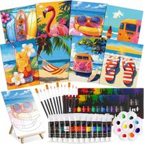 Kit de arte Cholemy Paint & Sip, tela de 8 x 10", estilo havaiano Kit de arte Cholemy Paint & Sip, tela de 8 x 10", estilo havaiano