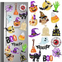 Kit de arte com diamantes de Halloween Umigy, 16 unidades de ímãs DIY Kit de arte com diamantes de Halloween Umigy, 16 unidades de ímãs DIY