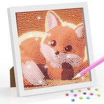 Kit de Arte com Diamantes SENQAO Raposa para Crianças 18 x 18 cm com Moldura Kit de Arte com Diamantes SENQAO Raposa para Crianças 18 x 18 cm com Moldura