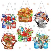 Kit de Arte con Diamantes Chitidr 6 Pzs Adornos Florales Estacionales