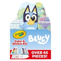 Kit de arte Crayola Bluey para crianças com livro de colorir e adesivos