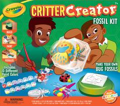 Kit de Arte Crayola Metallic Clay - Tintas e Moldes de Fósseis para Crianças (7+)