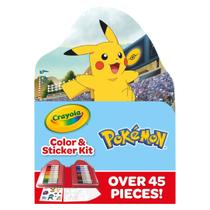 Kit de arte Crayola Pokémon com 26 marcadores laváveis, 20 páginas