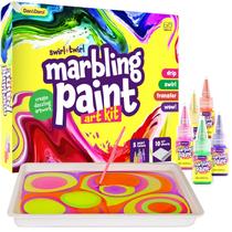 Kit de arte de pintura marmorizada Dan & Darci para crianças de 6 a 12 anos Kit de arte de pintura marmorizada Dan & Darci para crianças de 6 a 12 anos