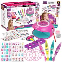 Kit de arte de unhas Amagoing com secador de unhas, esmalte para meninas de 6 a 12 anos Kit de arte de unhas Amagoing com secador de unhas, esmalte para meninas de 6 a 12 anos