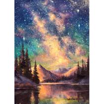 Kit de Arte e Artesanato DIAMOND ART CLUB Noite Estrelada 33x46 cm