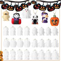 Kit de arte e artesanato Glimin, 24 peças de estatuetas de cerâmica de Halloween Kit de arte e artesanato Glimin, 24 peças de estatuetas de cerâmica de Halloween