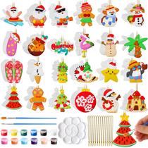 Kit de arte e artesanato Seenelling, 24 unidades, pintável no Natal e julho