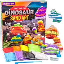 Kit de arte em areia feito por mim Crie seu próprio dinossauro com 6 garrafas