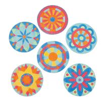 Kit de arte em areia: mandala Fun Express para crianças de 5 cm de diâmetro Kit de arte em areia: mandala Fun Express para crianças de 5 cm de diâmetro