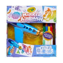 Kit de arte em spray Crayola Marker Airbrush com 8 marcadores laváveis Kit de arte em spray Crayola Marker Airbrush com 8 marcadores laváveis