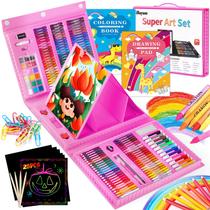 Kit de arte iBayam, pacote com 251 materiais de arte, desenho com estojo de cavalete Kit de arte iBayam, pacote com 251 materiais de arte, desenho com estojo de cavalete