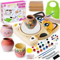 Kit de arte infantil Pottery Wheel Insnug com 3 pacotes de argila e tinta