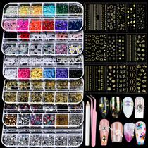 Kit de Arte para Unhas Teenitor - Com Adesivos e Strass Kit de Arte para Unhas Teenitor - Com Adesivos e Strass