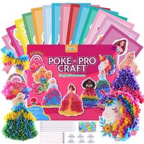 Kit de arte Poke JMMICO Poke in Pro Art para crianças de 4 a 8 anos com 10 princesas e 5 decorações Kit de arte Poke JMMICO Poke in Pro Art para crianças de 4 a 8 anos com 10 princesas e 5 decorações