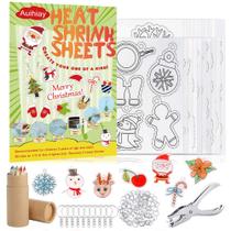 Kit de arte retrátil Auihiay 146 unidades com padrão natalino e diário