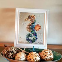 Kit de arte Sea Glass Seqgante 2024 com moldura para fotos para adultos