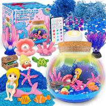 Kit de artesanato, 7 de julho, Mermaid Terrarium com LED Night Light Girls 5-12