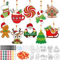 Kit de artesanato artístico Beeveer Xmas 30 conjuntos Suncatcher 9 cm