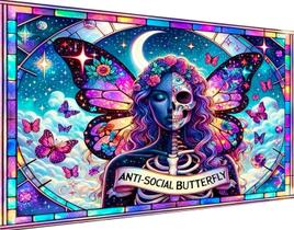 Kit de artesanato artístico igoodom Skull, pintura de diamante grande, 70x40 cm