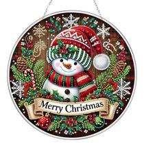 Kit de artesanato artístico JJFox DIY Acrylic Diamond Art Christmas Snowman Kit de artesanato artístico JJFox DIY Acrylic Diamond Art Christmas Snowman