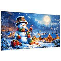 Kit de artesanato artístico JOOZ Large Snowman 70x40 cm, pintura de diamante