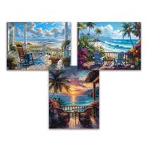 Kit de artesanato artístico Tiwabb Diamond Painting, pacote com 3, 30x41 cm