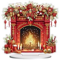 Kit de artesanato artístico VODAPYC DIY Enfeite de pintura de diamante de Natal Kit de artesanato artístico VODAPYC DIY Enfeite de pintura de diamante de Natal