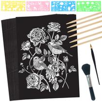 Kit de artesanato artístico ZOCONE Conjunto de papel de rascunho 50 folhas 20x28 cm