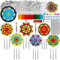 Kit de artesanato Ayhuhra Mandala Suncatchers Wind Chimes x30 sets