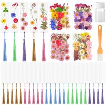 Kit de Artesanato com 190 Peças de Marcadores de Página com Flores Prensadas Eaasty Kit de Artesanato com 190 Peças de Marcadores de Página com Flores Prensadas Eaasty
