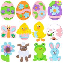 Kit de artesanato com ímã de ovo de páscoa JOYIN Foam, 24 unidades para crianças Kit de artesanato com ímã de ovo de páscoa JOYIN Foam, 24 unidades para crianças