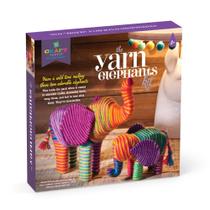 Kit de Artesanato Craft-tastic Yarn Elephants - Faça 2 Elefantes (8+)