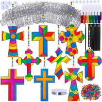 Kit de artesanato Cross Suncatchers Winlyn 27 conjuntos para crianças e adultos