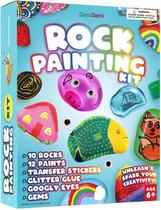 Kit de artesanato Dan & Darci Rock Painting para crianças de 6 a 12 anos com suprimentos - Dan&Darci