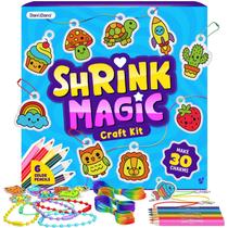 Kit de Artesanato Dan&Darci Shrinky Magic com 30 Pingentes para Crianças Kit de Artesanato Dan&Darci Shrinky Magic com 30 Pingentes para Crianças